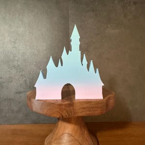 Disney Castle Ombre 3D Print, Disney-Inspired Home Decor, Magical Gift for Disney Fans, Disney Castle Inspired Decor, Cute Disney Gift