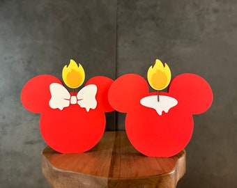 Mickey Minnie Candle 3D Print, Mickey Christmas Gift, Mouse Decoration, Stocking Stuffer, Holiday Decor, 3D Prints, Tiered Tray Decor, Decor