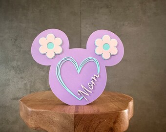 Mickey Mothers Day 3D Print, Mothers Day Gift, Tiered Tray Decor, Mickey Mouse, Mickey Decoration, 3D Printed, Tray Trinkets, Mothers Day