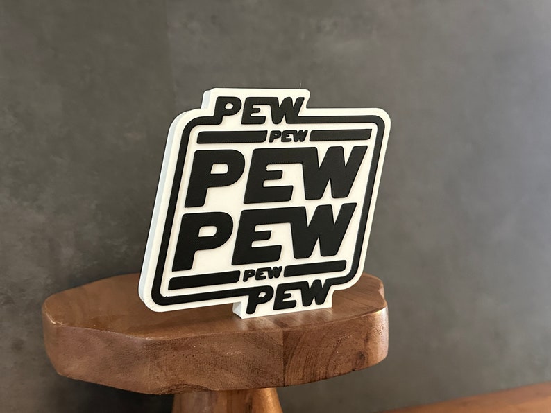 Pew Pew Pew, Force Be With You, Space Wars, 3D Print, Tiered Tray Decor ...