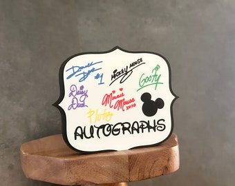 Mickey Autograph, Minnie Autograph, Mickey, 3D Print, Tiered Tray