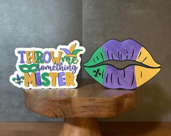 Mardi Gras Decor, Mardi Gras Decorations, 3D Print, Tiered Tray Decor, Tray Trinkets, Party Props, Mardi Gras Inspired, 3D Printed Decor