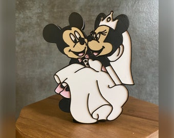 Mickey Minnie Wedding, Mickey Minnie Love, Tiered Tray Decor, Mickey Mouse, Minnie Mouse, Mickey Decoration, 3D Printed, Tray Trinkets, Prop