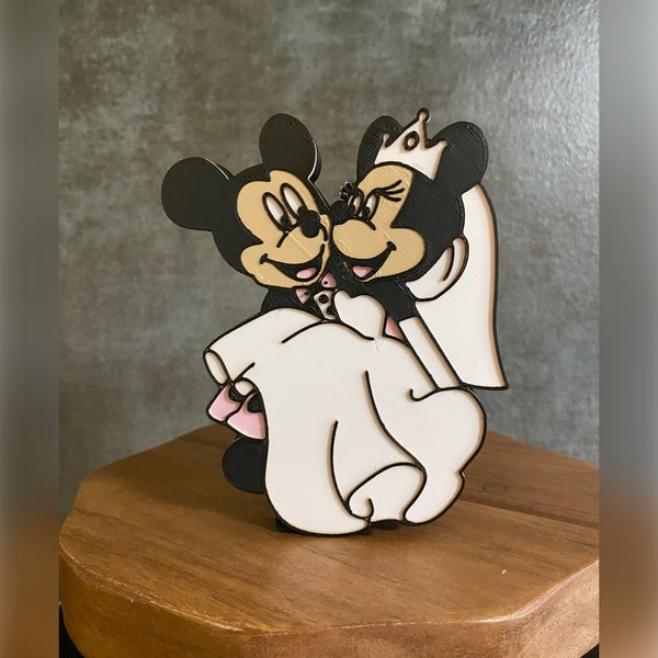 Mickey Minnie Wedding, Mickey Minnie Love, Tiered Tray Decor, Mickey Mouse, Minnie Mouse, Mickey Decoration, 3D Printed, Tray Trinkets, Prop