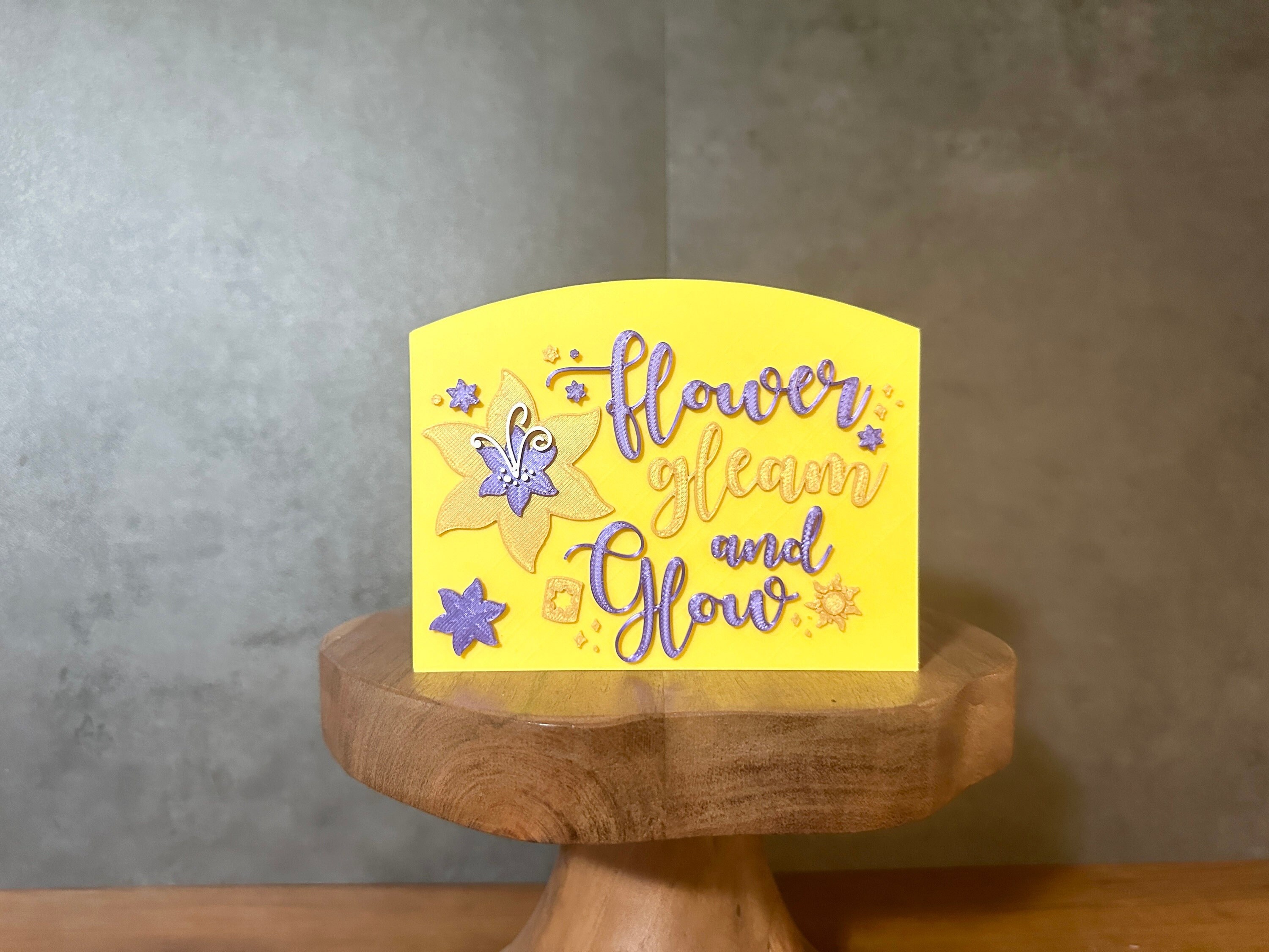 Tangled Flowers Gleam and Glow Decoration, Rapunzel 3D Printed