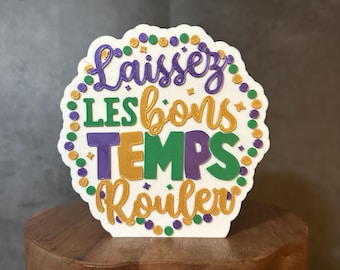 Mardi Gras Decor, Mardi Gras Decorations, 3D Print, Tiered Tray Decor, Tray Trinkets, Party Props, Mardi Gras Inspired, 3D Printed Decor