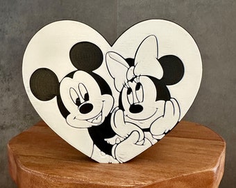 Mickey Minnie 3D Print, Tiered Tray Decor, Valenintes' Day Decor, Mickey Mouse, Minnie Mouse, Mickey Decoration, 3D Printed, Tiered Tray