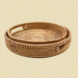Rattan food tray