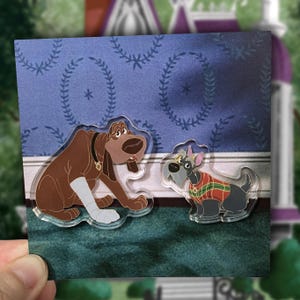 Jock and Trusty acrylic pin set | Lady and the Tramp friends