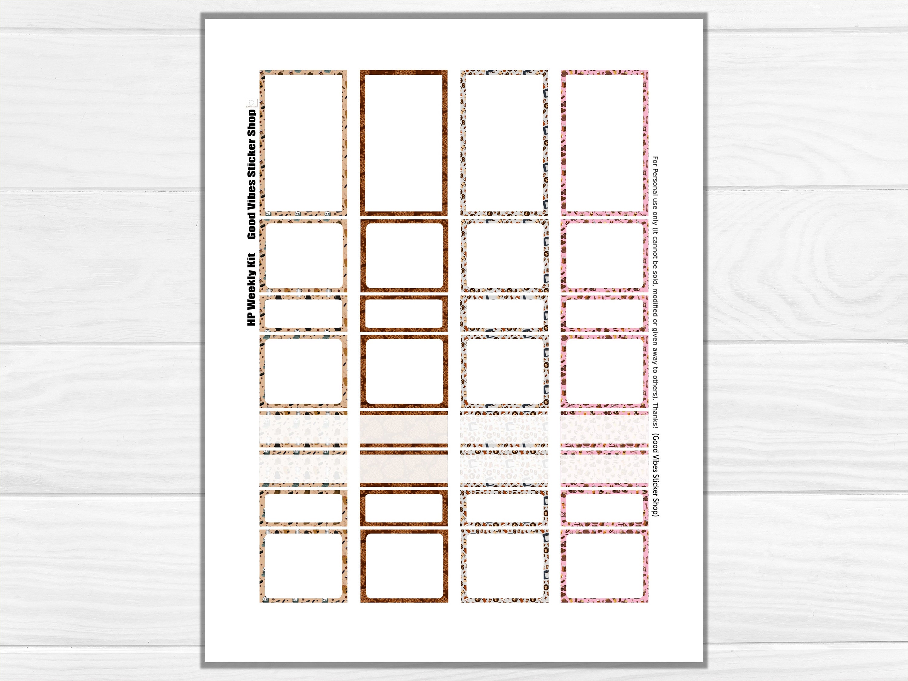 Coffee Printable Planner Stickers: Made to Fit the Classic Happy ...