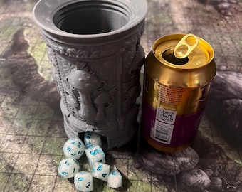 Fantasy Mushroom Dice Tower & Can Holder | 3D Printed DnD Tabletop RPG Accessory