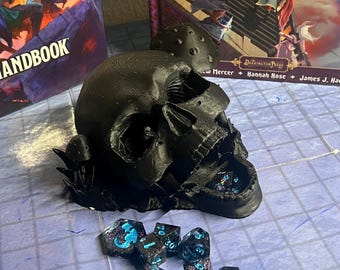 Skull Dice Tower | Gothic 3D Printed Dice Roller | DnD, Pathfinder, TTRPG Accessory