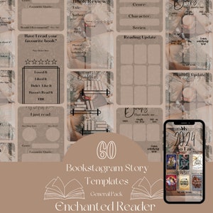 Enchanted Reader Bookstagram Story Templates General Pack Perfect for Book lovers of instagram