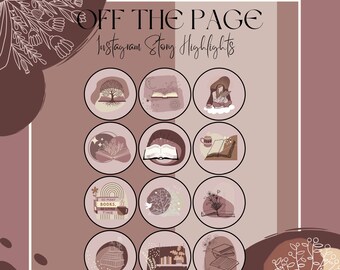 Bookish Instagram destacado conjunto de portadas para bookstagram y booklovers