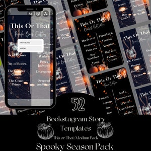 Spooky Season This or That: Medium Pack Bookstagram Story Templates
