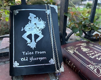 Handbound Leather Bloodborne Journal: Illustrated Spellbook, Silver Lettering