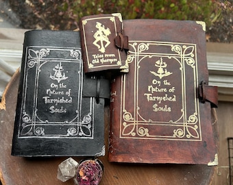 BIG Elden Ring Spellbook: A Handmade Leather Journal with Illustrations on Rustic Cotton Paper