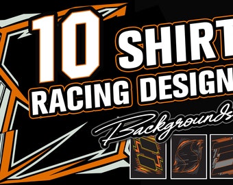 10 Racing Shirt Backgrounds For Your Own Design MX, Speedway, Drag Racing, Car Shirt Backgrounds Vector, Png , Svg AI, EPs, For Dtf and Dtg