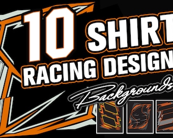 10 Racing Shirt Backgrounds For Your Own Design MX, Speedway, Drag Racing, Car Shirt Backgrounds Vector, Png , Svg AI, EPs, For Dtf and Dtg