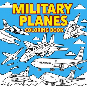 Top Selling Plane Coloring In Pages Over 50 Pages Colouring In Digital Download Fighter Planes Military Print at Home