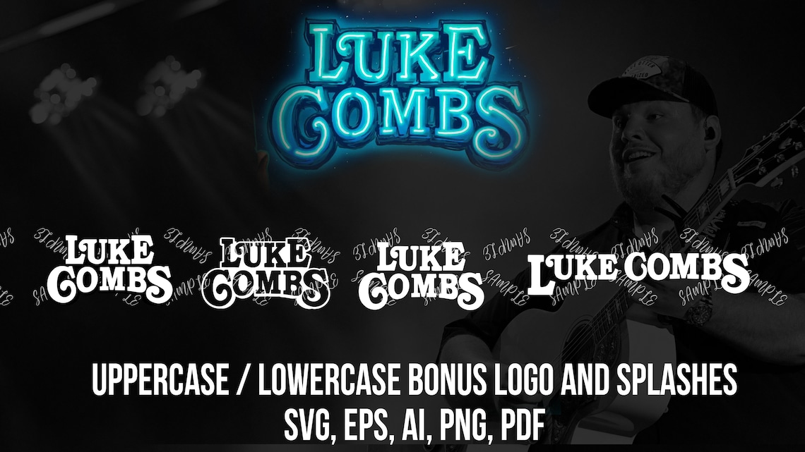 Luke Combs SVG Bundle SVG Files, Country, Western Font, Cut File, Svg