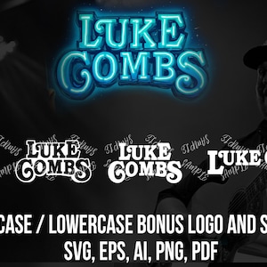 Luke Combs SVG Bundle SVG Files, Country, Western Font, Cut File, Svg