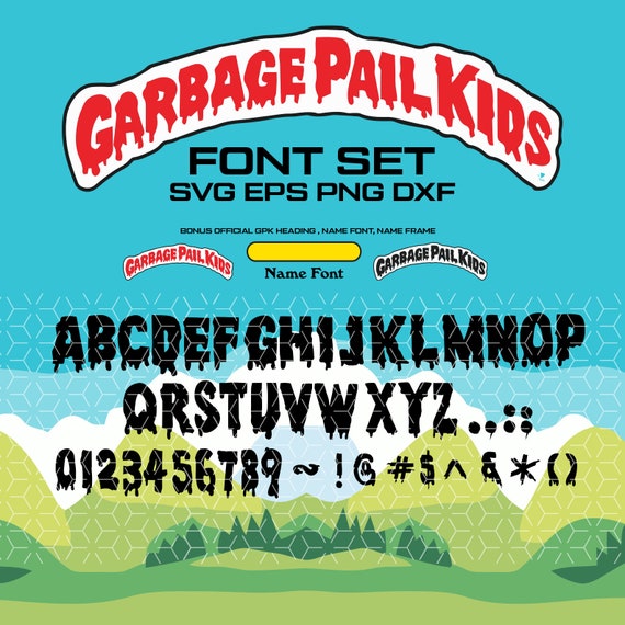 Garbage Pail Kids SVG Bundle Font Assets Inc 80s SVG Etsy