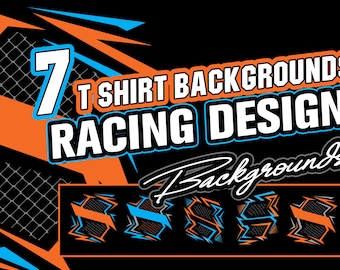 8 Racing Shirt Backgrounds For Your Own Design MX, Motocross, Drag Racing, Car Shirt Dirt Track Vector Png Svg EPs For Dtf and Dtg