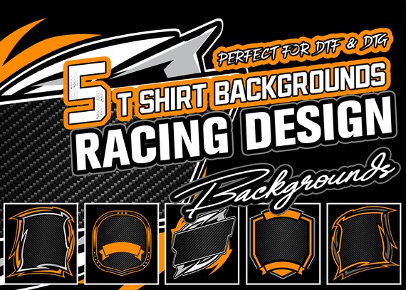 Racing Shirt Backgrounds: DTF DTG Designs (SVG, Vector)