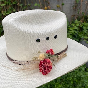 Dried Flower Hat Clip | Hat Bouquet | Boho Hat Accessory | Western Hat Decor | Handmade Floral Clip | Clip On Flower Accessory