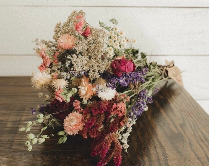 Garden Inspired Dried Flower Bouquet | Everlasting Bouquets | Home | Office | Gift