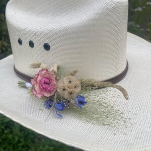 Dried Flower Hat Clip | Hat Bouquet | Boho Hat Accessory | Western Hat Decor | Handmade Floral Clip | Clip On Flower Accessory