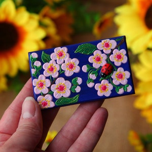 Hand painted magnet, Ukrainian wooden magnet,  Wooden Fridge Magnet, Ukrainian art wooden magnet, Ukrainian flowers, Kitchen decor