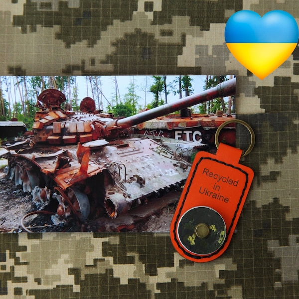 Piece of russian tank, Made in russian Recycled in Ukraine, Panzer Keychain, Russian tank, T-72, Ukrainian armor keychain, Made in Ukraine