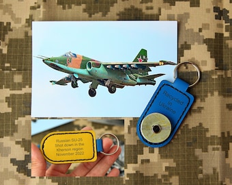 Aircraft keychain, SU-25, SUKHOI, Aircraft keyring, Shot Down in Ukraine, Piece of russian aircraft, War Keychain, Made in Ukraine