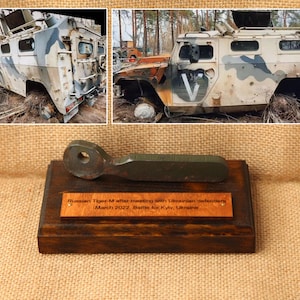 Piece of russian &quot;Tiger-M&quot;, battle for Kyiv,  Panzer statuette, Panzer figurines, Made in russian Recycled in Ukraine, Made in Ukraine