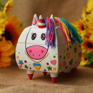 Ukrainische Handarbeit, Unicorn Box, Ukrainische Schmuckschatulle, Ukrainische Box, Holzkiste, Handgemachte Box, Handgemalte Box, Unicorn