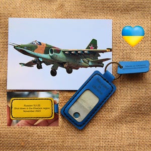 Aircraft keyring, SU-25, Aircraft keychain,  SUKHOI, Shot Down in Ukraine, Piece of russian aircraft, War Keychain, Made in Ukraine.