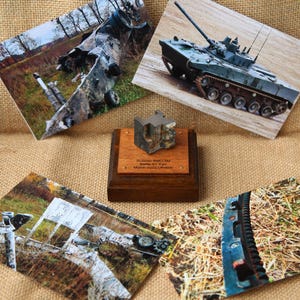 Piece of russian tank, BMD-4M, Panzer statuette, Russian tank, Panzer figurines, Made in russian Recycled in Ukraine, Made in Ukraine