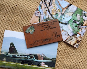 Aircraft magnet, SU-25SM, SUKHOI, Shot Down in Ukraine,Piece of russian aircraft,fridge magnet,Made in Ukraine,handmade magnet, perfect gift