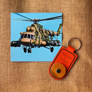 Piece of Russian Helicopter, Aircraft keychain, Keychain from Russian Combat Helicopter, Mi-8, War keychain, Aircraft, Made in Ukraine