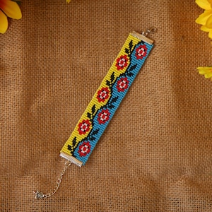 Handmade Ukrainian bracelet, Handmade beaded bracelet, Ukrainian bracelet, Bracelet with ukrainian pattern, Made in Ukraine, support Ukraine