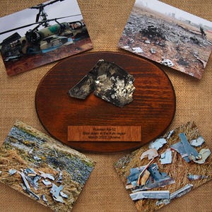 Aircraft wall hanging, Piece of Russian Helicopter, KA-52, wall decor from Russian attack Helicopter, Aircraft, Made in Ukraine