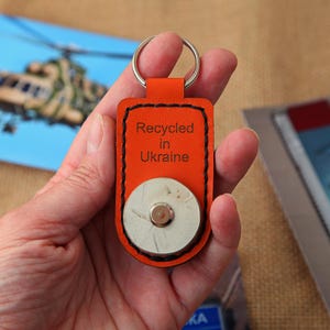 Aircraft keychain, Piece of Russian Helicopter, Mi-8, Keychain from Russian Combat Helicopter, War keychain, Aircraft, Made in Ukraine