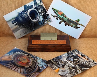 Pieces fuselage skin of Russian SU-25, Aircraft  statuette, SU-25, Piece of russian aircraft, SUKHOI, Shot Down in Ukraine, Made in Ukraine