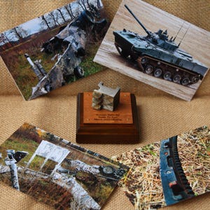 Piece of russian tank, BMD-4M, Panzer statuette, Russian tank, Panzer figurines, Made in russian Recycled in Ukraine, Made in Ukraine