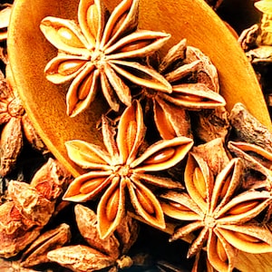 Star Anise Dried Herb - Premium Whole Star Anise Pods, Natural Anise Spice for Baking, Teas, and Aromatherapy - 1/2 oz Option Available