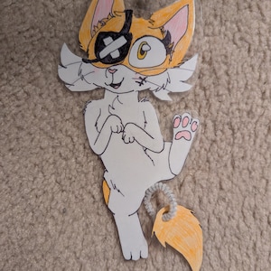 Custom Tail-Wagging Fursona Badge