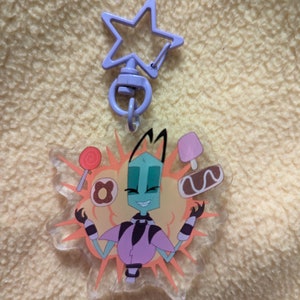 Invader Zim Almighty Tallest Purple Snacks Acrylic Keychain (Double Sided)