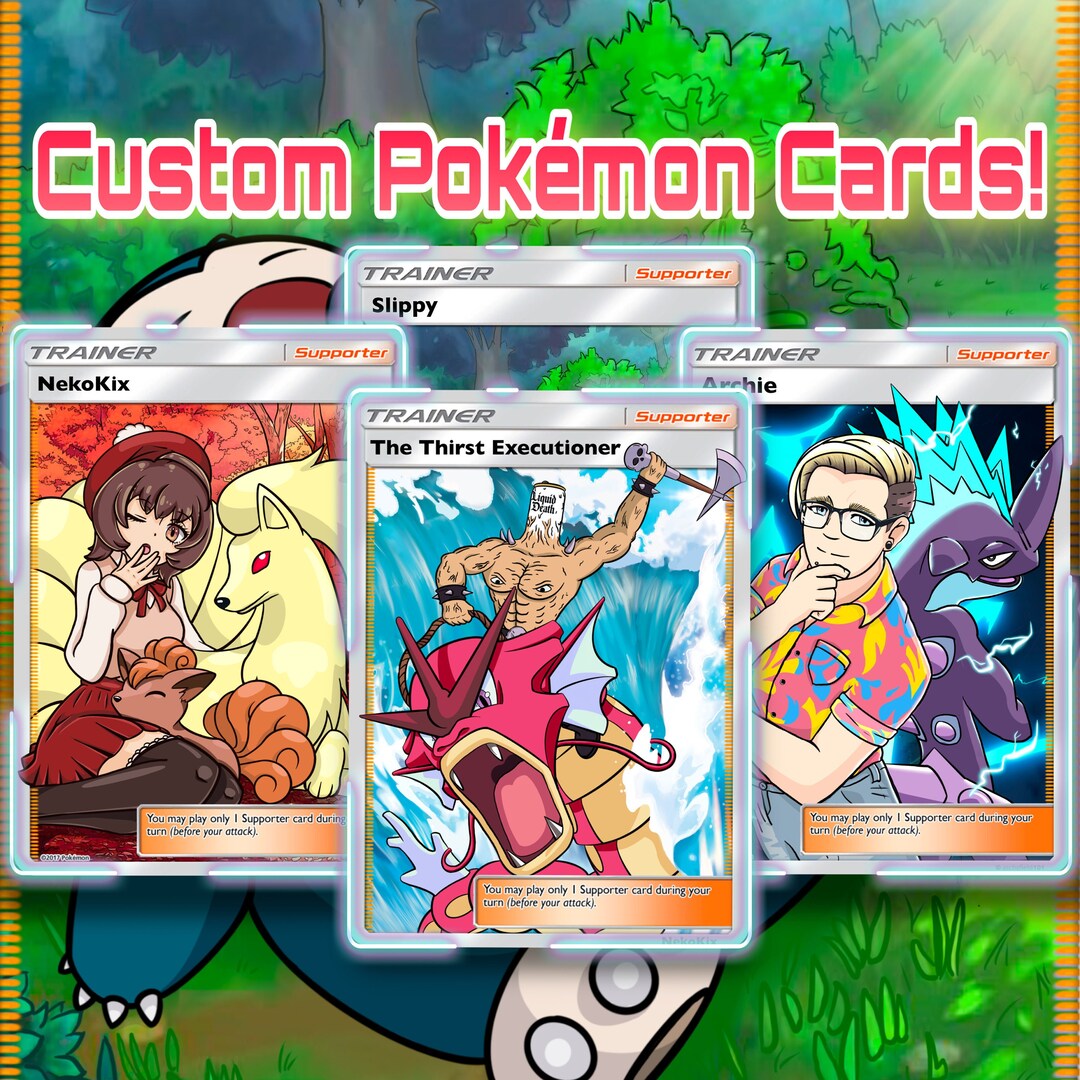 Custom Pokémon Cards Etsy